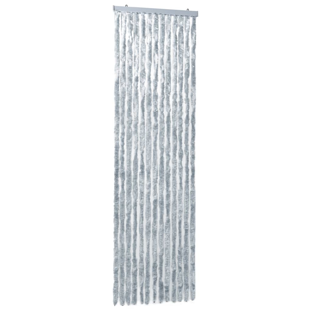 Insektgardin hvit og grå 56x200 cm chenille