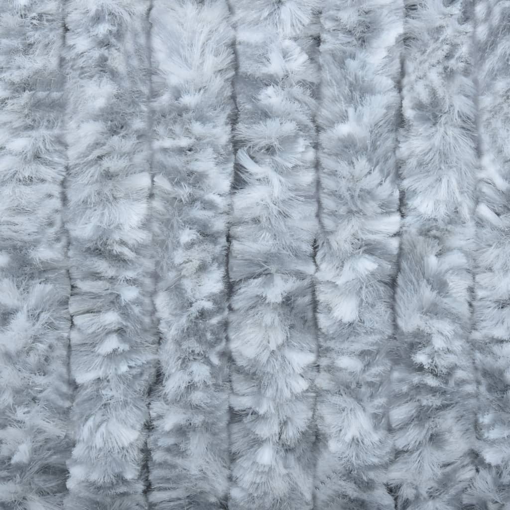 Insektgardin hvit og grå 56x200 cm chenille