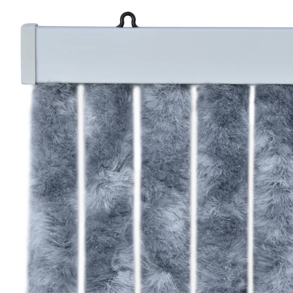 Insektgardin sølv 90x200 cm chenille