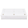 Sandkasse gran hvit 95x90x15 cm