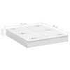 Sandkasse gran hvit 95x90x15 cm