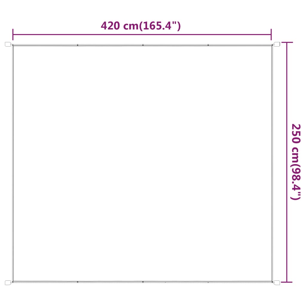 Vertikal markise hvit 250x420 cm oxford stoff