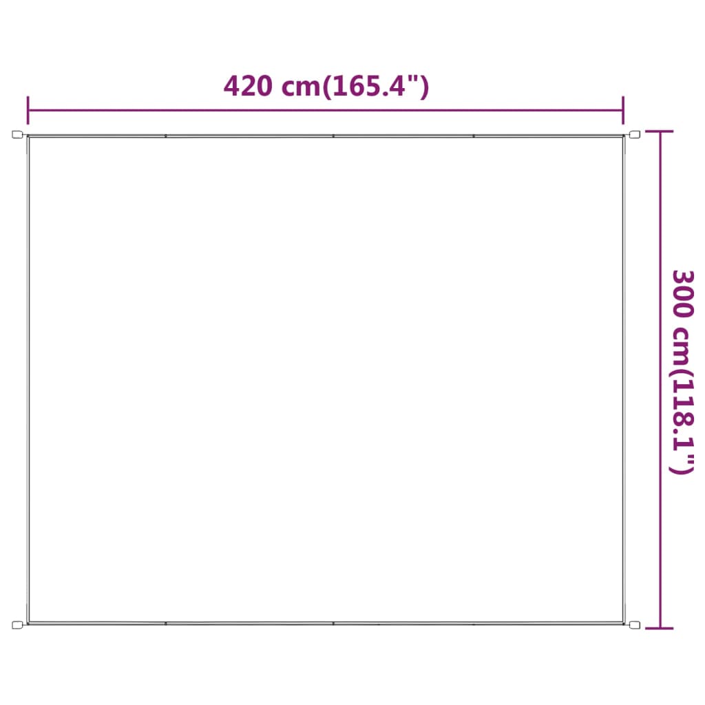 Vertikal markise antrasitt 300x420 cm oxford stoff