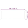 Vertikal markise beige 100x1000 cm oxfordstoff