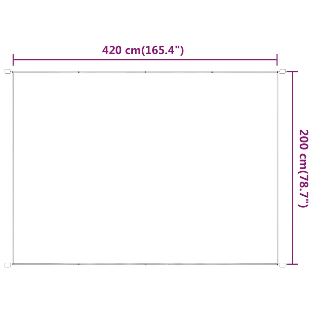 Vertikal markise lysegrønn 200x420 cm oxford stoff