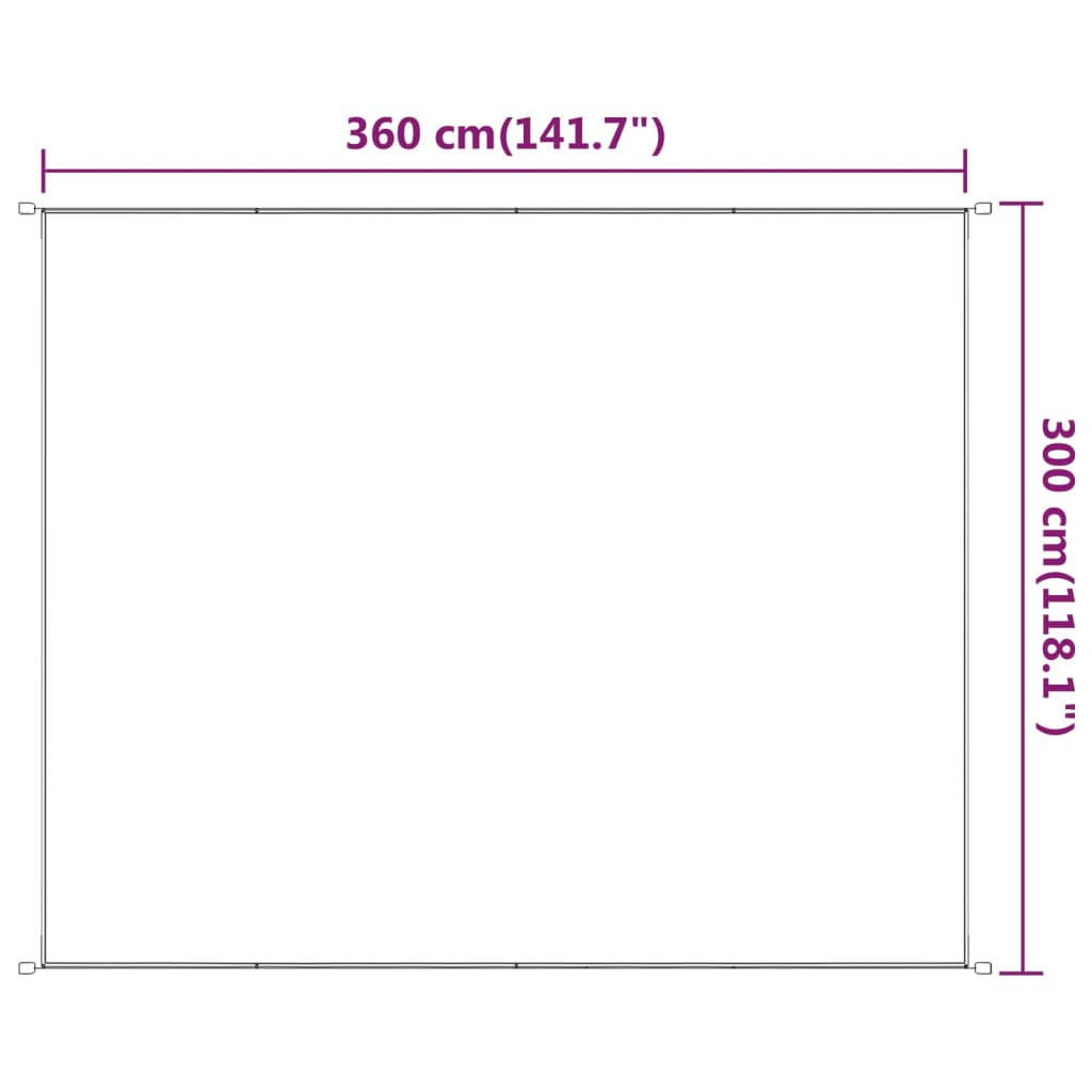 Vertikal markise lysegrønn 300x360 cm oxford stoff