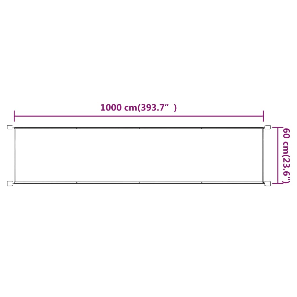 Vertikal markise terrakotta 60x1000 cm oxford stoff