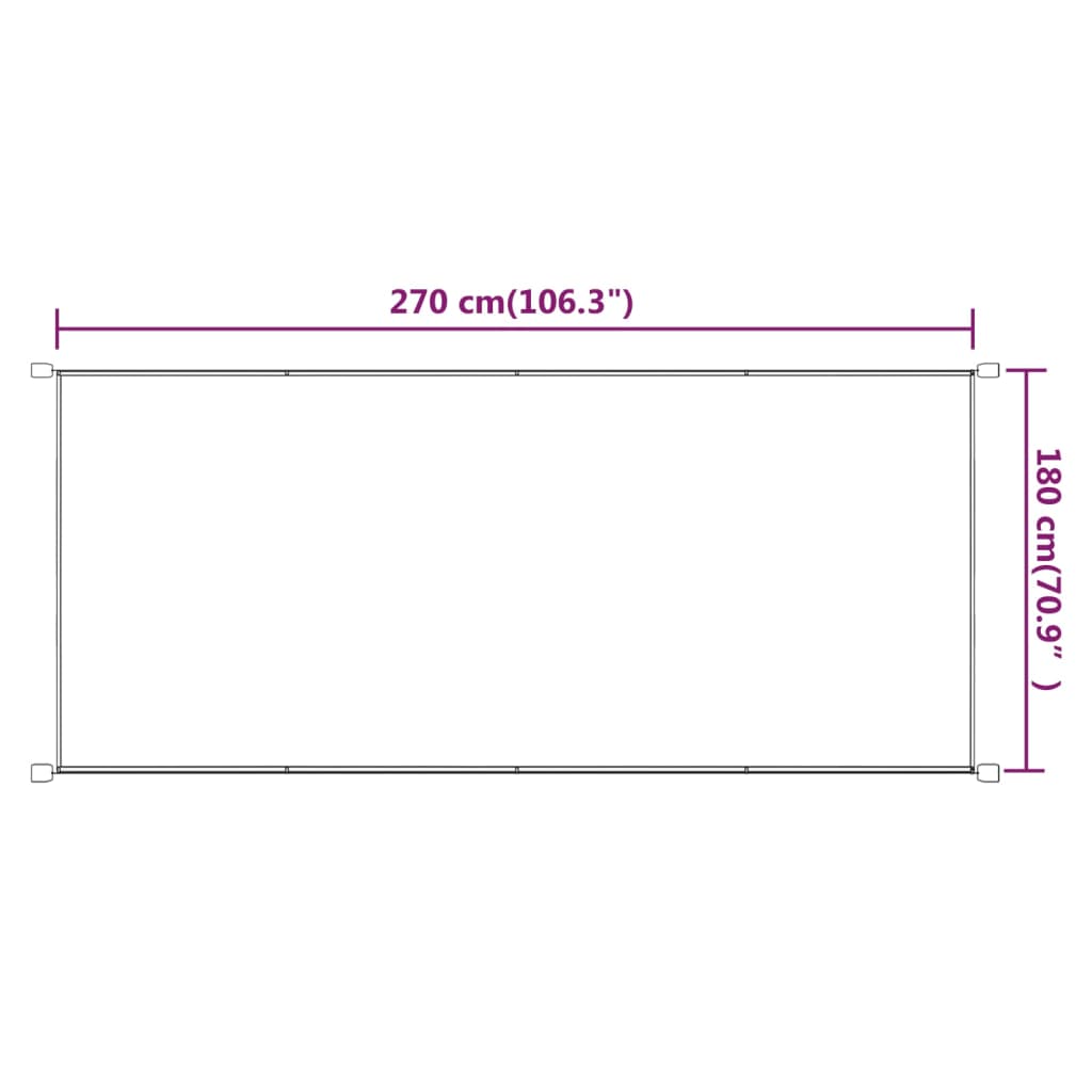 Vertikal markise terrakotta 180x270 cm oxford stoff