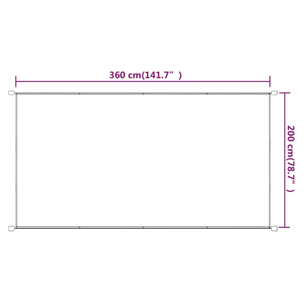 Vertikal markise terrakotta 200x360 cm oxford stoff