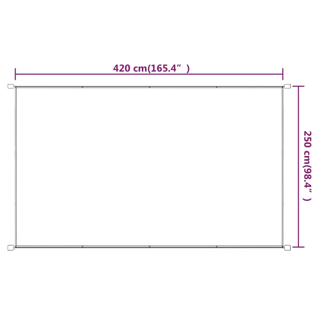 Vertikal markise gråbrun 250x420 cm oxford stoff