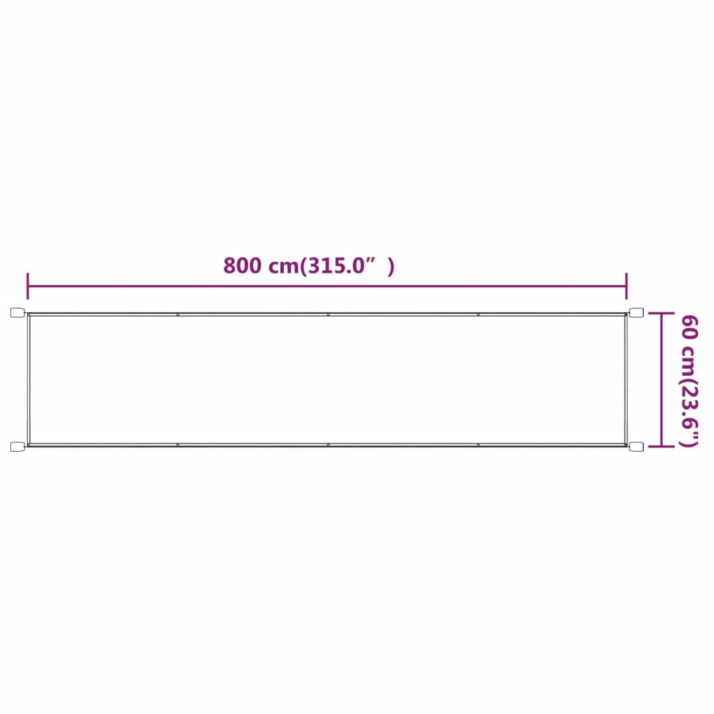 Vertikal markise blå 60x800 cm oxford stoff