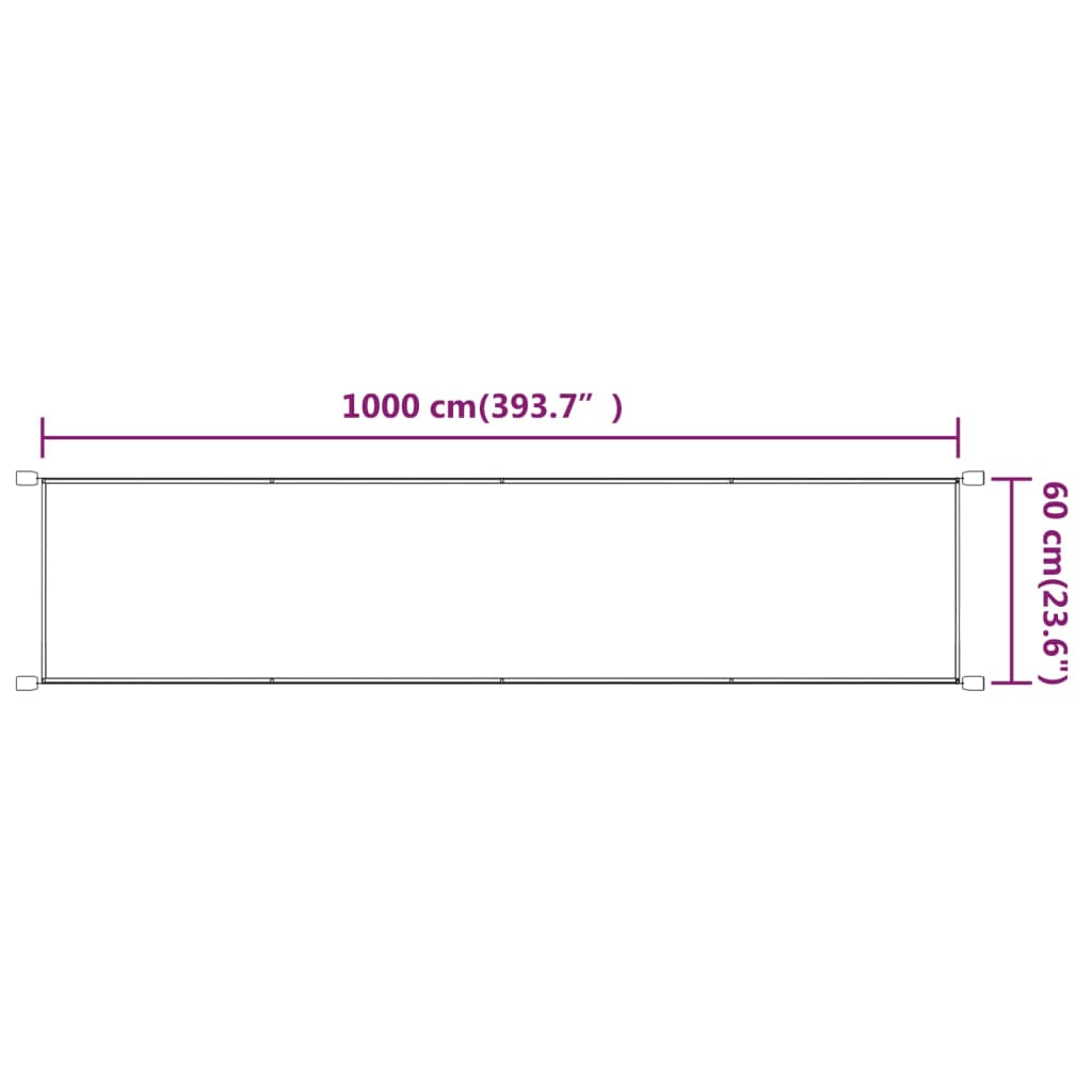 Vertikal markise blå 60x1000 cm oxford stoff