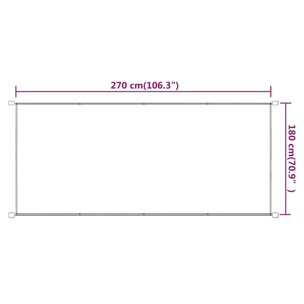 Vertikal markise blå 180x270 cm oxford stoff