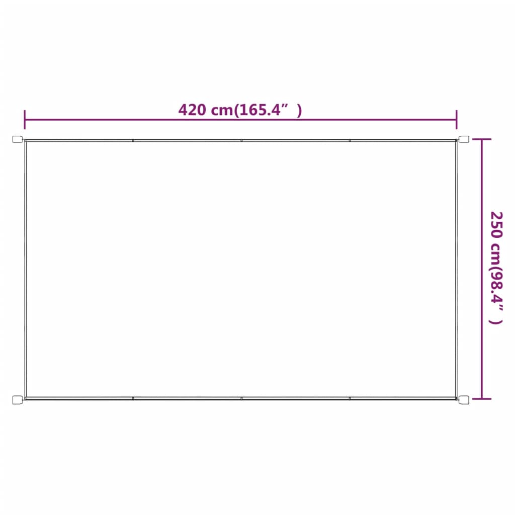 Vertikal markise blå 250x420 cm oxford stoff