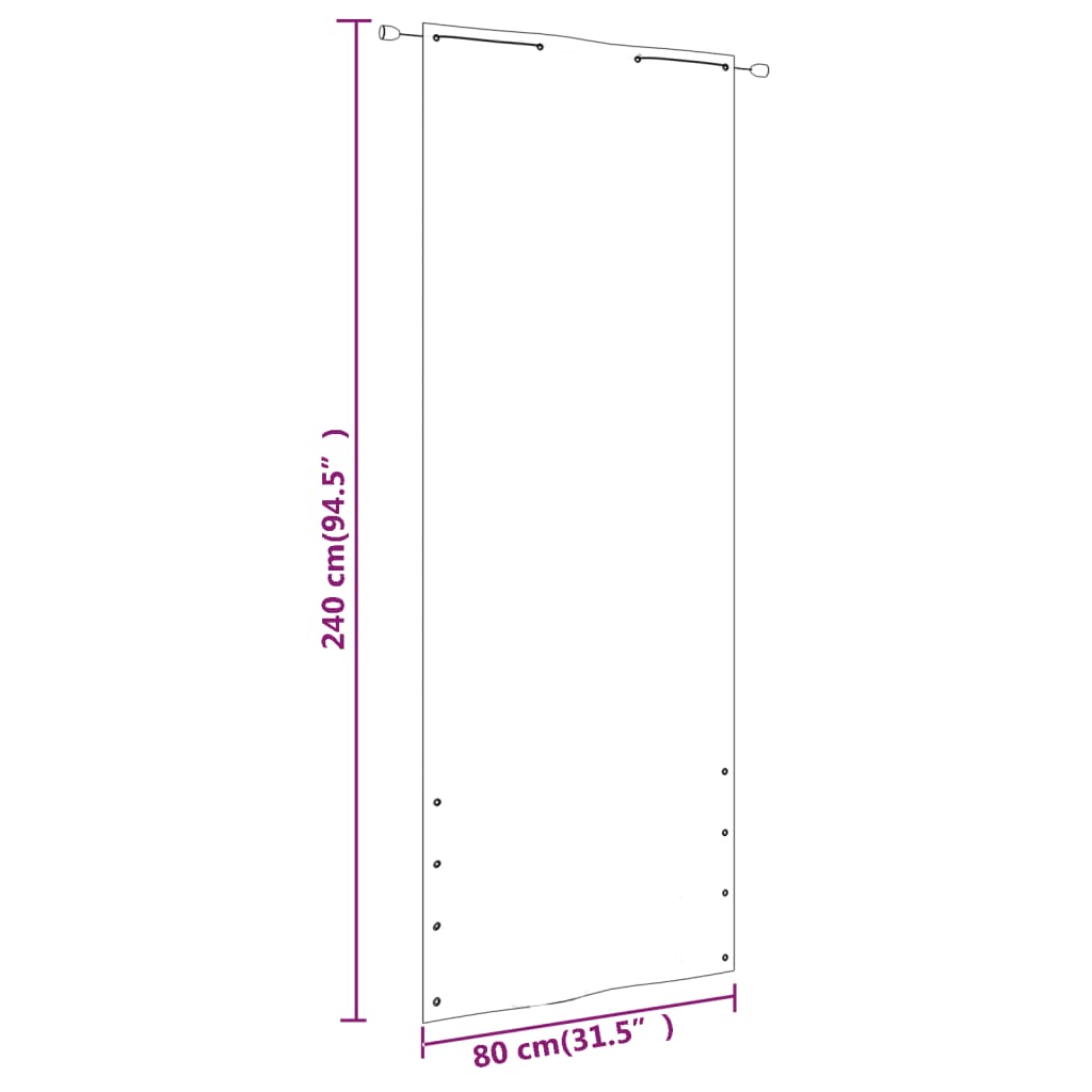 Balkongskjerm brun 80x240 cm oxfordstoff