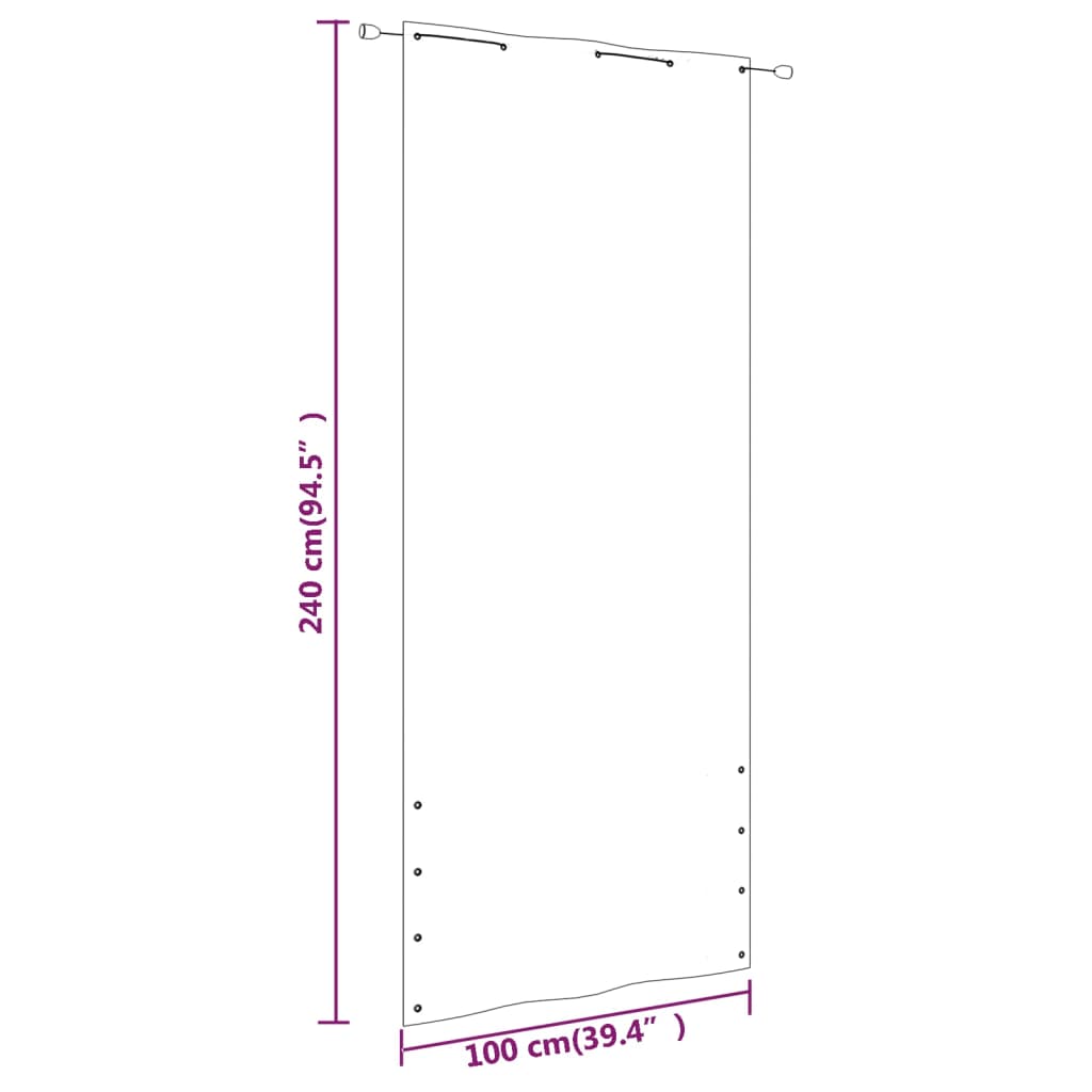 Balkongskjerm brun 100x240 cm oxfordstoff