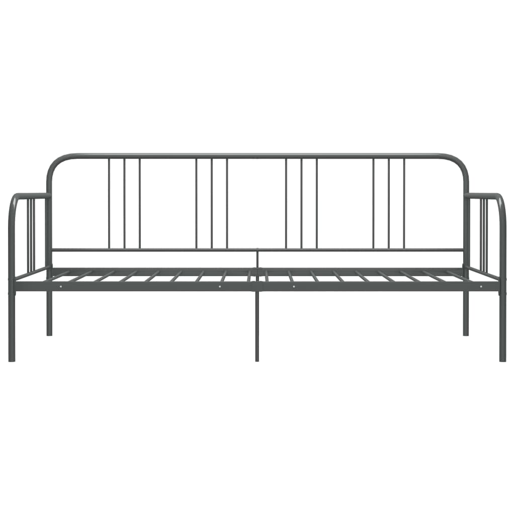Ramme til sovesofa grå metall 90x200 cm
