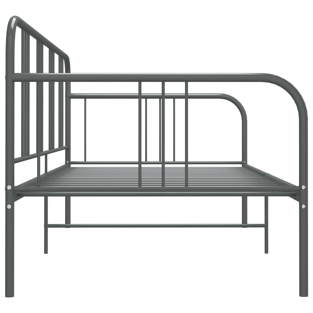 Ramme til sovesofa grå metall 90x200 cm