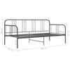 Ramme til sovesofa grå metall 90x200 cm