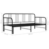 Uttrekkbar ramme til sovesofa svart metall 90x200 cm