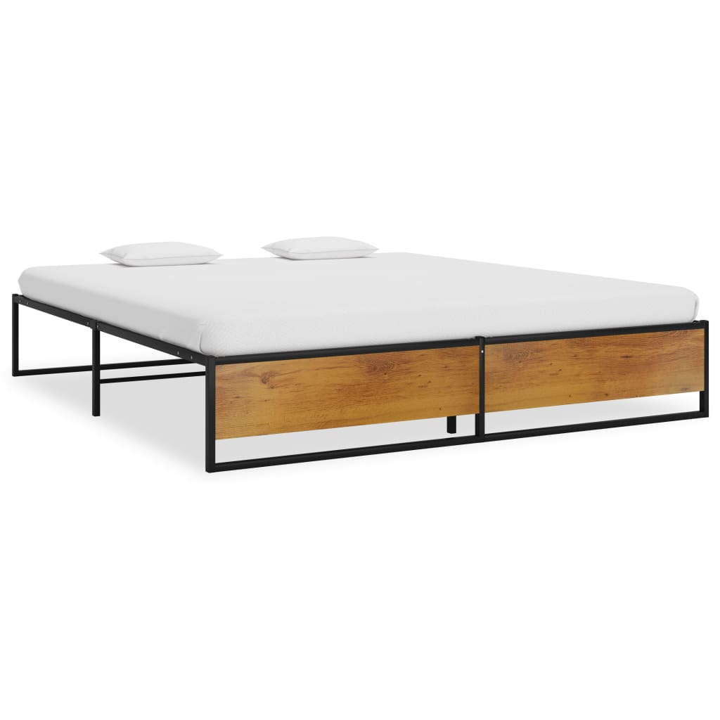 Sengeramme svart metall 140x200 cm