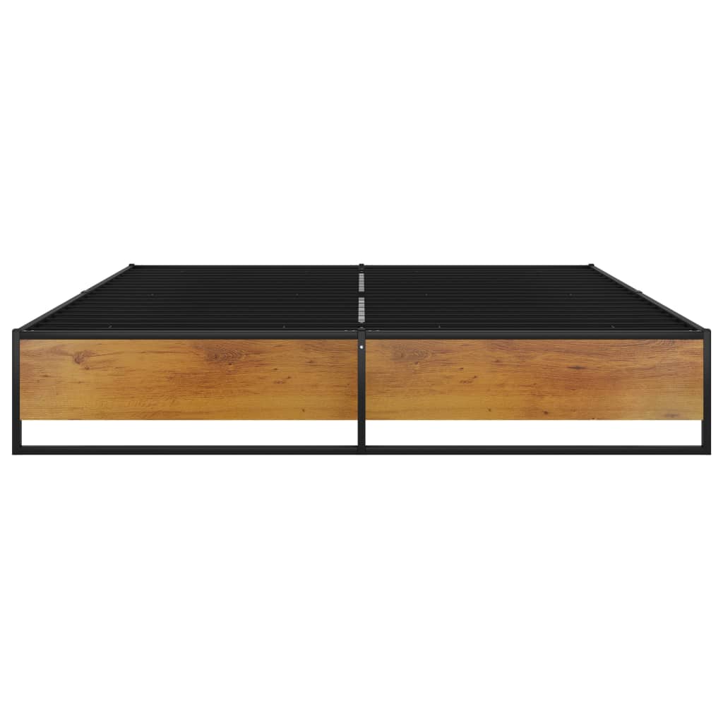 Sengeramme svart metall 200x200 cm
