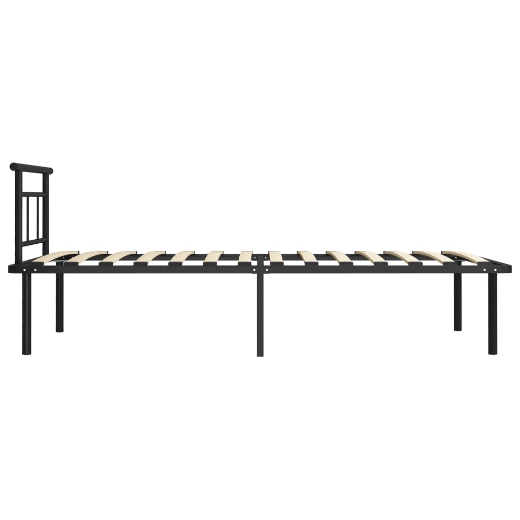 Sengeramme svart metall 100x200 cm