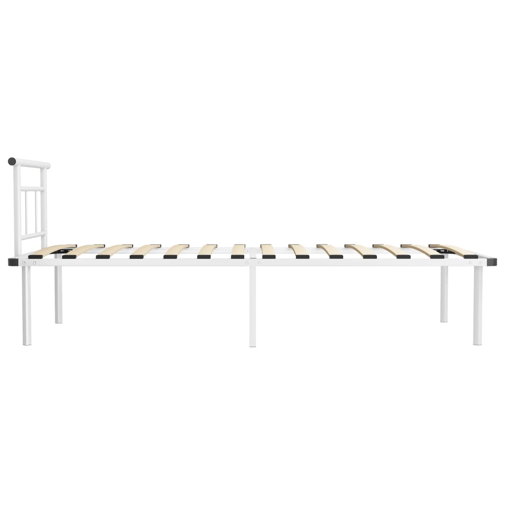 Sengeramme hvit metall 100x200 cm