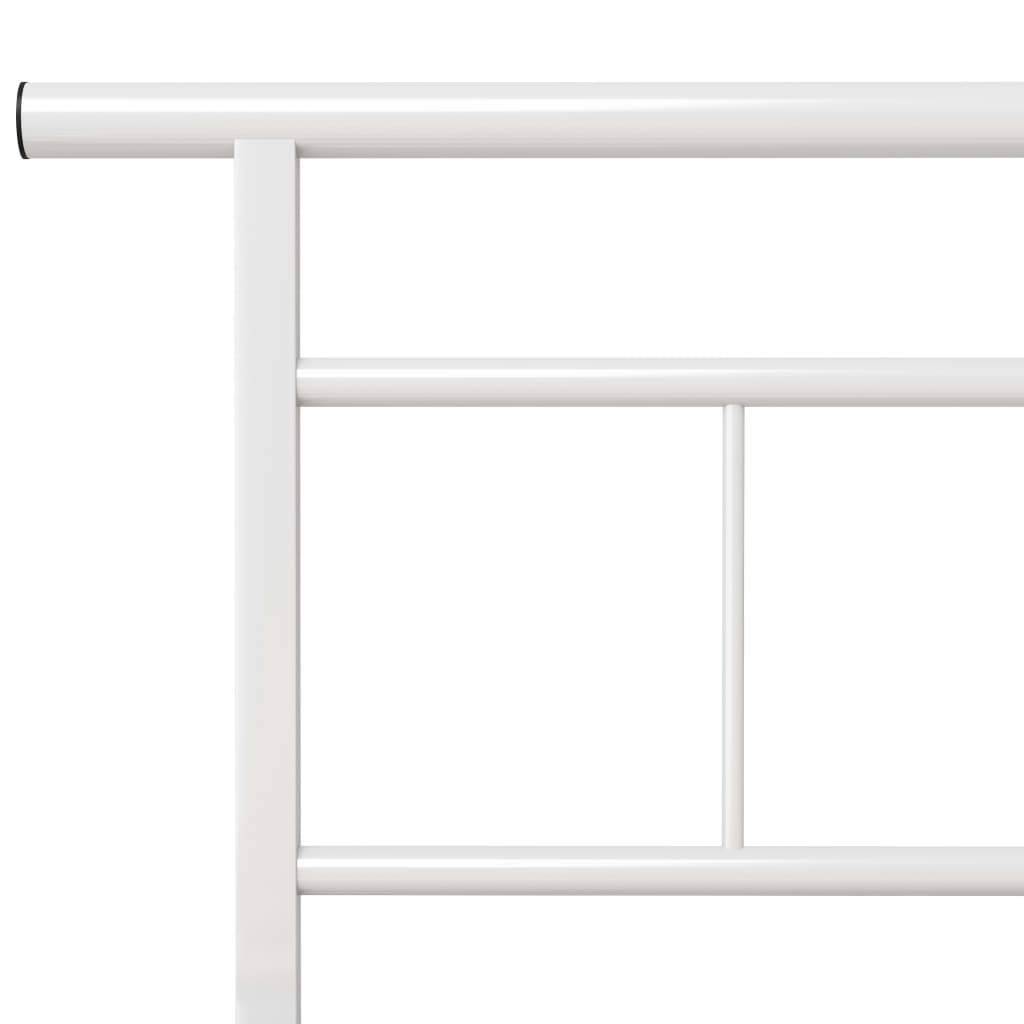 Sengeramme hvit metall 100x200 cm