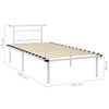 Sengeramme hvit metall 100x200 cm
