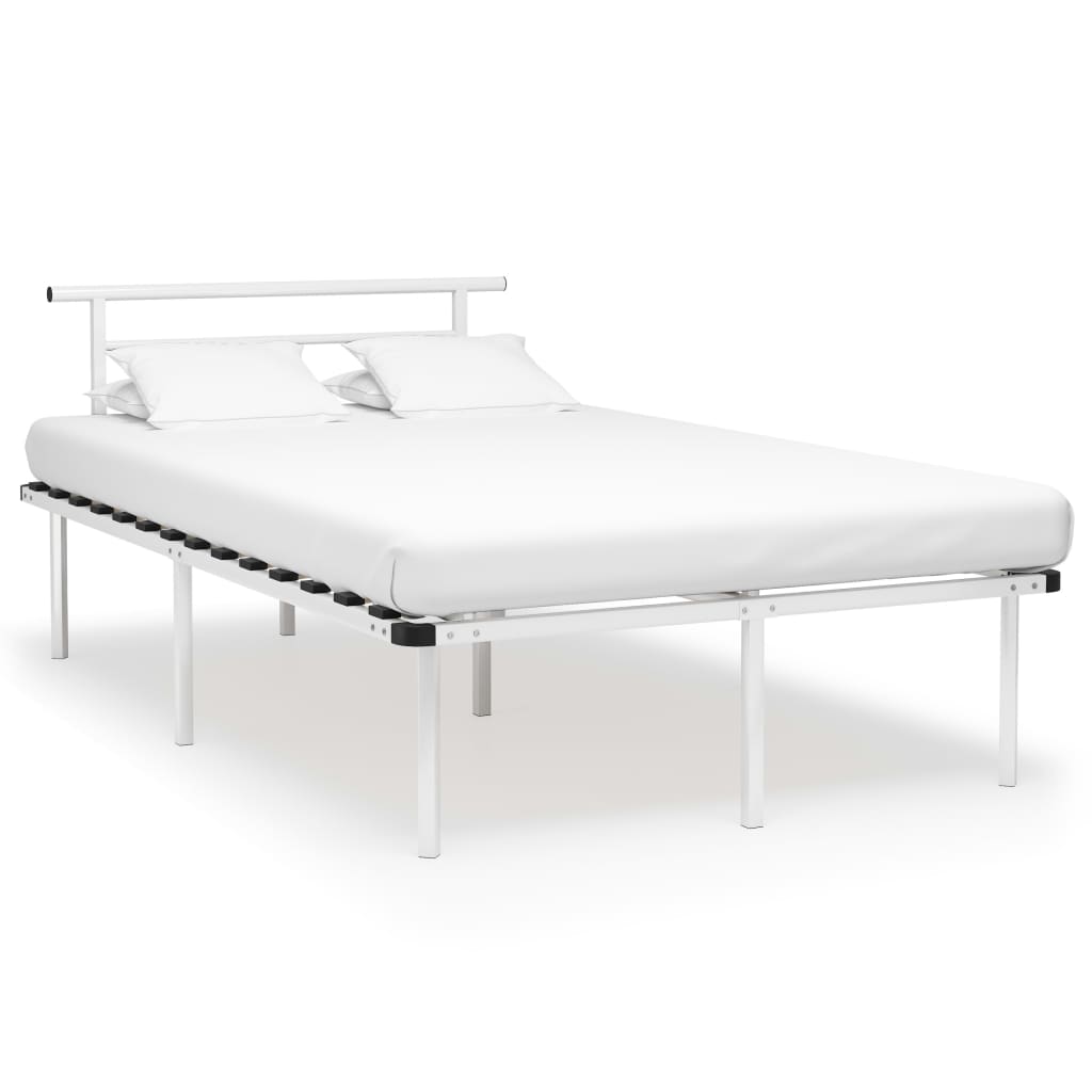 Sengeramme hvit metall 120x200 cm