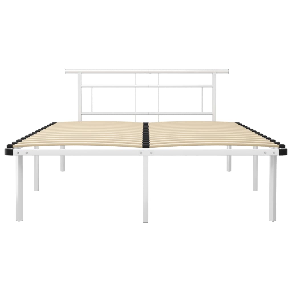 Sengeramme hvit metall 140x200 cm
