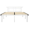 Sengeramme hvit metall 140x200 cm