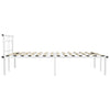 Sengeramme hvit metall 140x200 cm