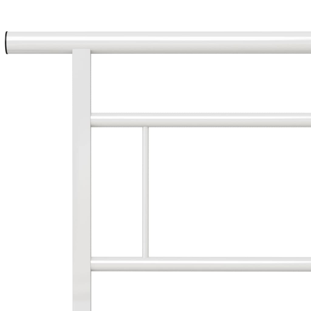 Sengeramme hvit metall 140x200 cm