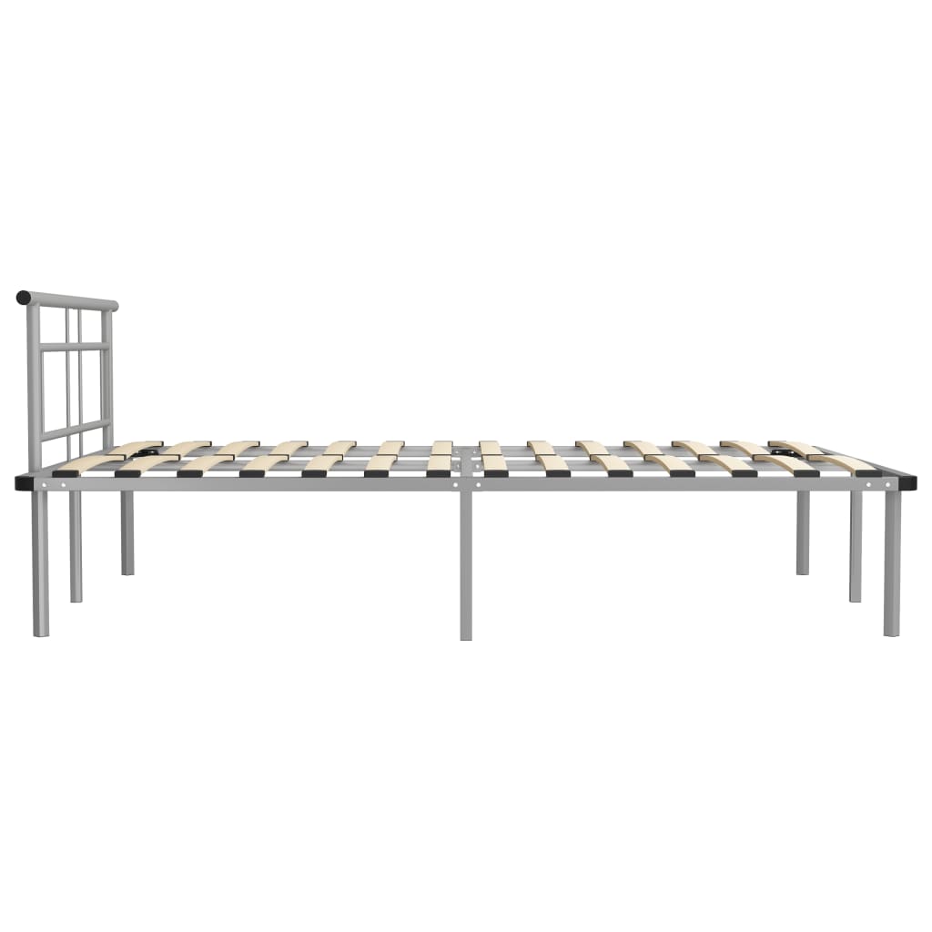 Sengeramme uten madrass grå metall 140x200 cm