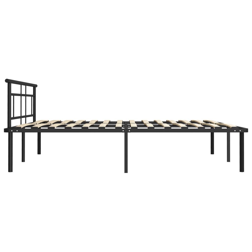 Sengeramme svart metall 200x200 cm