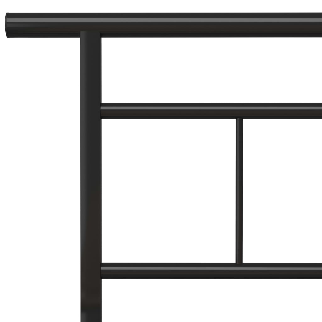 Sengeramme svart metall 200x200 cm