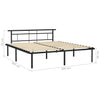 Sengeramme svart metall 200x200 cm