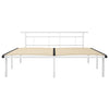 Sengeramme hvit metall 200x200 cm