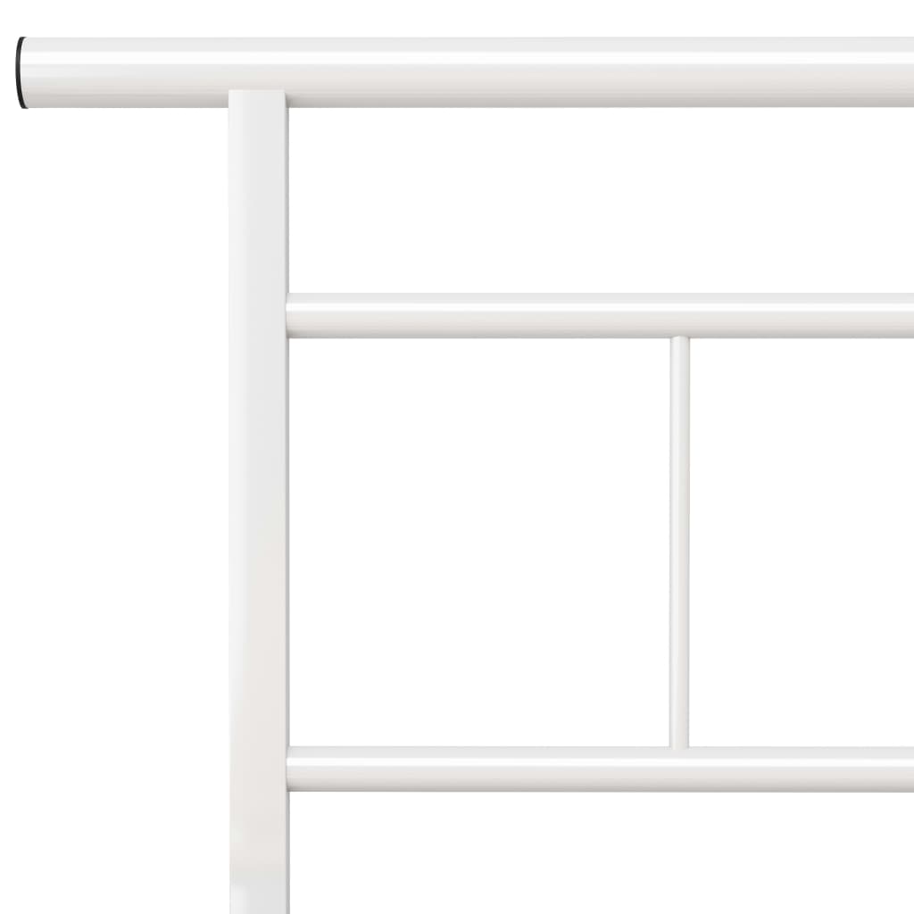 Sengeramme hvit metall 200x200 cm