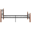 Sengeramme svart metall 90x200 cm
