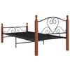 Sengeramme svart metall 90x200 cm