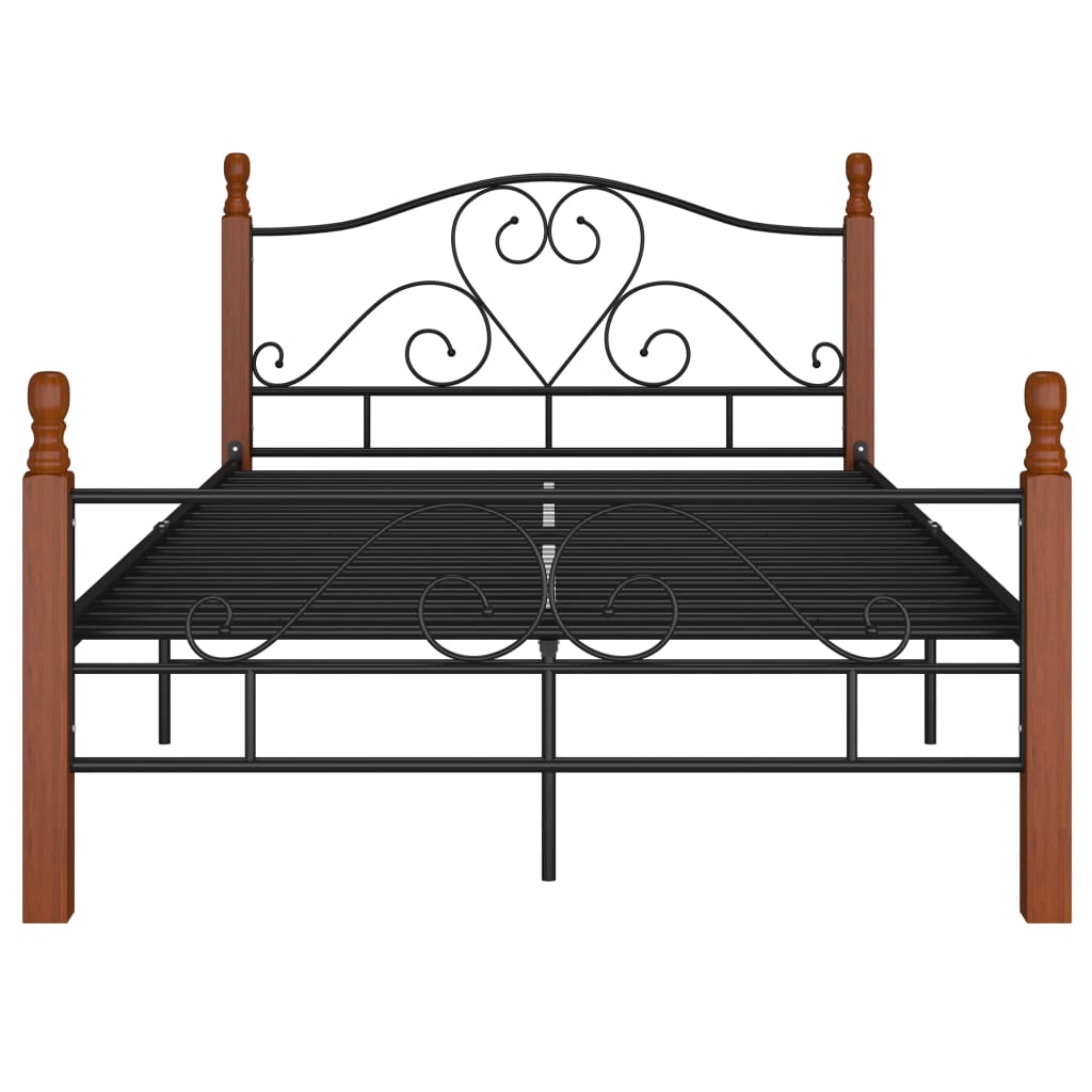 Sengeramme svart metall 120x200 cm