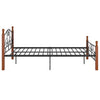 Sengeramme svart metall 120x200 cm
