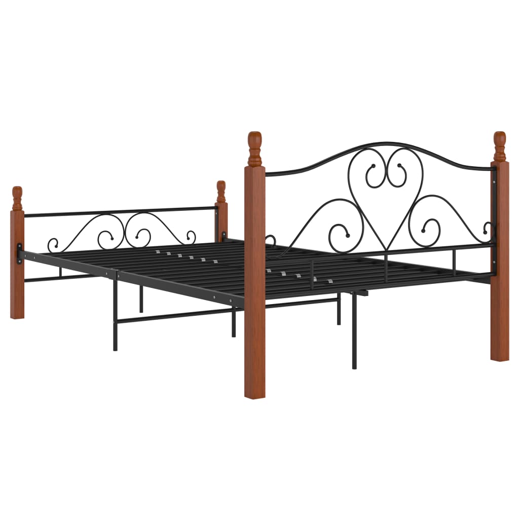 Sengeramme svart metall 120x200 cm