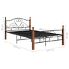 Sengeramme svart metall 120x200 cm