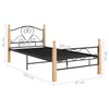 Sengeramme svart metall 90x200 cm