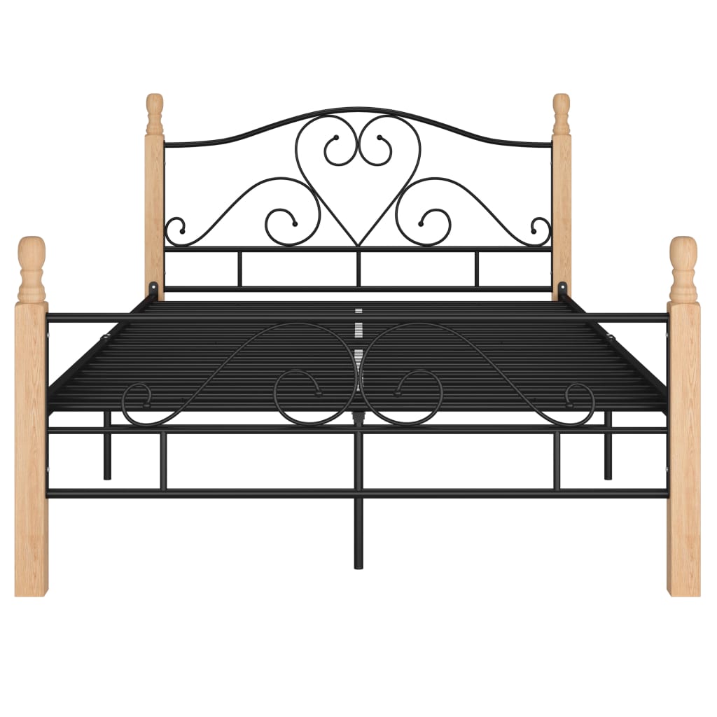 Sengeramme svart metall 120x200 cm