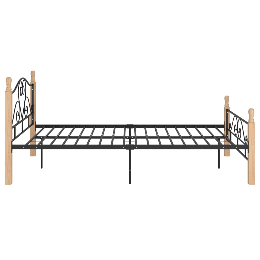 Sengeramme svart metall 120x200 cm